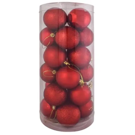 Red Christmas Baubles Set - Main